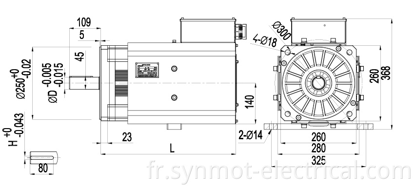 Synmot 400W 750W 5KW 34 KW AIGNEMENT PERMANENT MATEUR SYNCHRONEUX MOTEUR AVEC LA MACHINE DE MOULLAGE D'INJECTION D'AUTRAITE